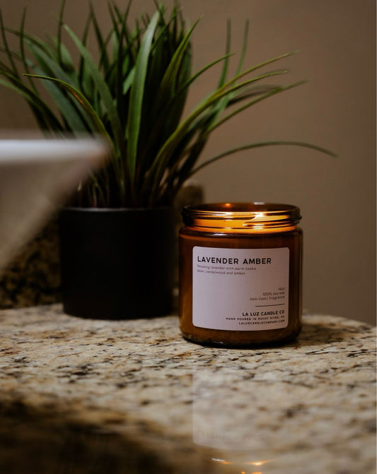 Lavender Amber Soy Candle
