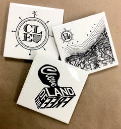 Cleveland Free Stamp Coaster